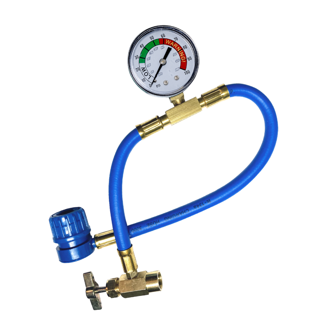 Hose with pressure gauge chemical tiger