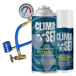 ClimaSet aukstuma aģents R134a, caurule ar manometru un dezinfekcijas bumbu kaļķi