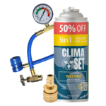 ClimaSet 3in1 XL (kylmäaine R1234yf, öljy, tiiviste), letku, sovitin R1234y