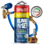 ClimaSet 3w1 Czynnik R134a /R12 olej, uszczelniacz 235 g, przewód, adapter LP / HP