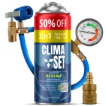 ClimaSet 3in1 XL (czynnik R1234yf, olej, uszczelniacz), przewód, adapter R1234yf