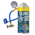 ClimaSet 3w1 Czynnik R134a, olej, uszczelniacz, Przewód z manometrem