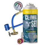 ClimaSet 3u1 rashladno sredstvo R134a, ulje, brtvilo, crijevo, adapter LP/HP