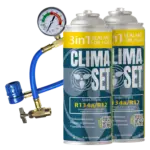ClimaSet 3w1 Czynnik R134a, olej, uszczelniacz x2, Przewód z manometrem