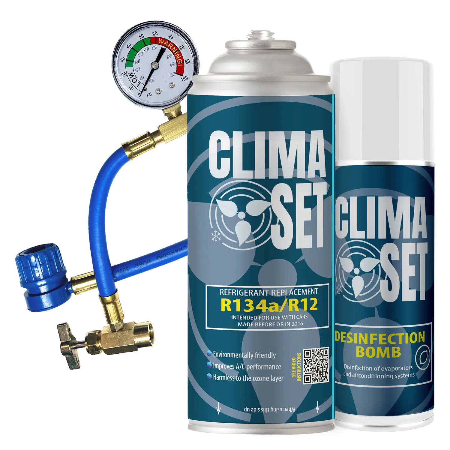 ClimaSet – Set za punjenje i osvježavanje klima uređaja R134a/R12 - Slika 1