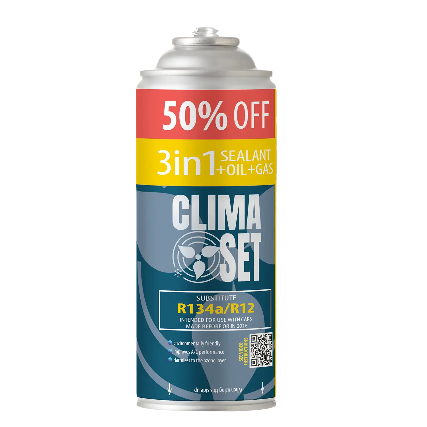 ClimaSet 3in1 refrigerante R134a, óleo, vedante 235 g - Image 1