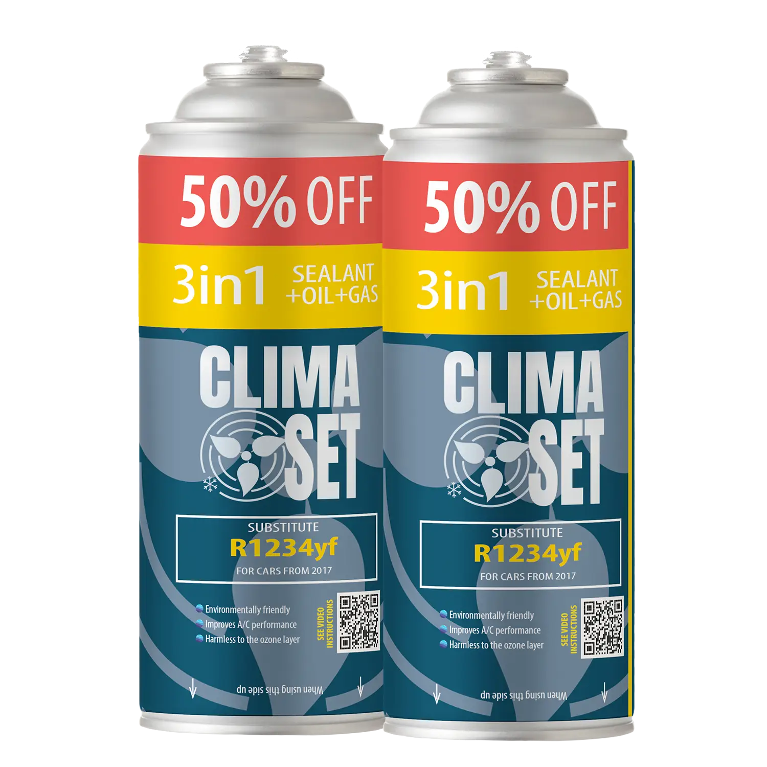 ClimaSet 3in1 XL (R1234yf refrigerant, oil, sealant) x2 - Image 1