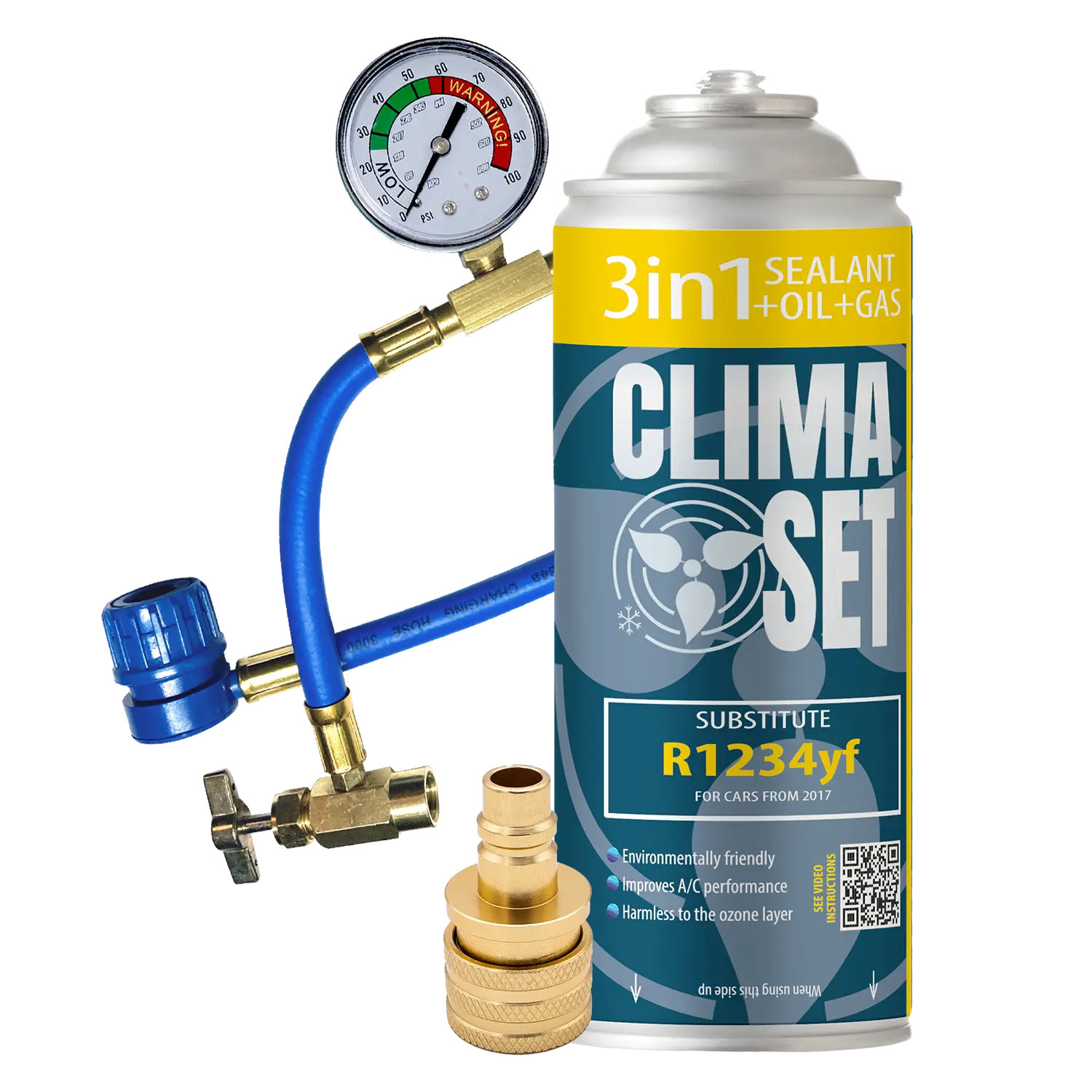 ClimaSet 3in1 czynnik R1234yf, przewód, adapter R1234yf - obrazek 1